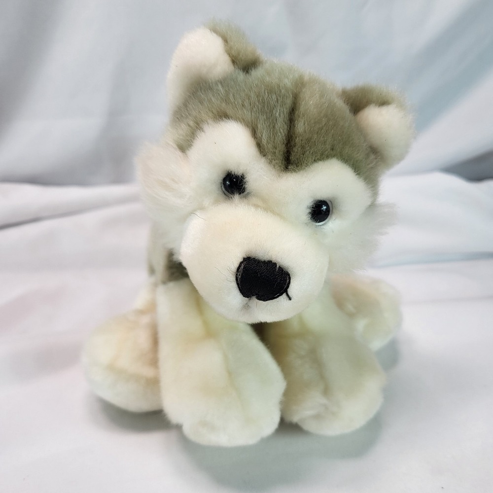 Ty Classic Plush Hudson Husky Dog Gray White 8" Stuffed Animal Puppy‎